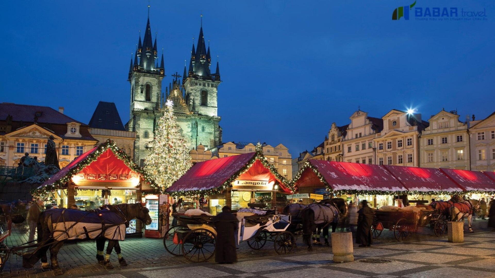 Giáng sinh tại Praha là điểm nổi bật nhất trong Tour Châu Âu 6 nước 12 ngày: Pháp - Đức - Áo - Slovakia - Hungary - Séc